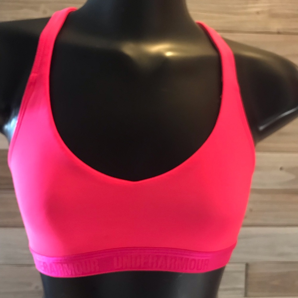 Under Armour bright pink sports bra